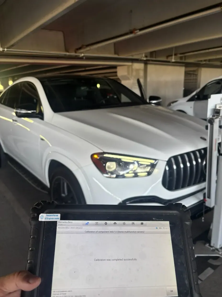 ADAS calibration completed on Mercedes-Benz GLE